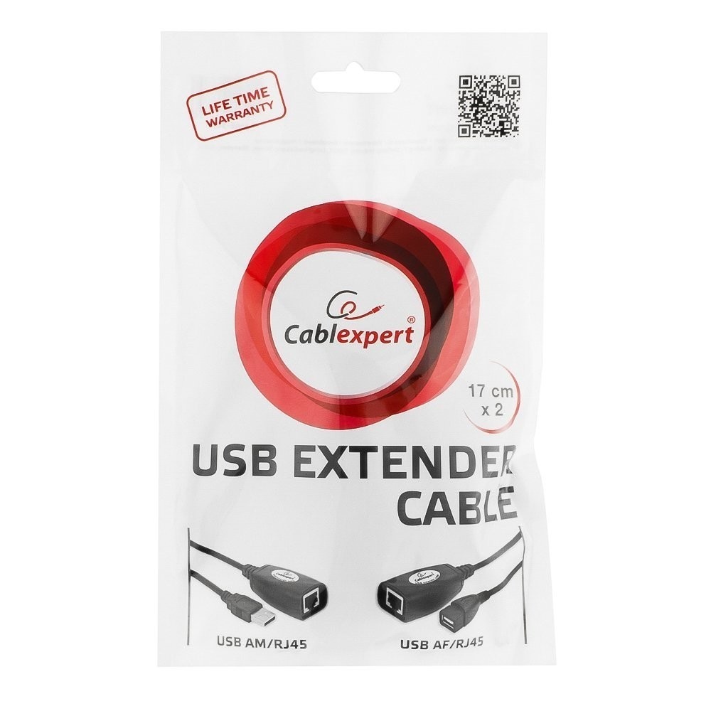 Удлинитель USB 2.0 по витой паре Cablexpert UAE-30M